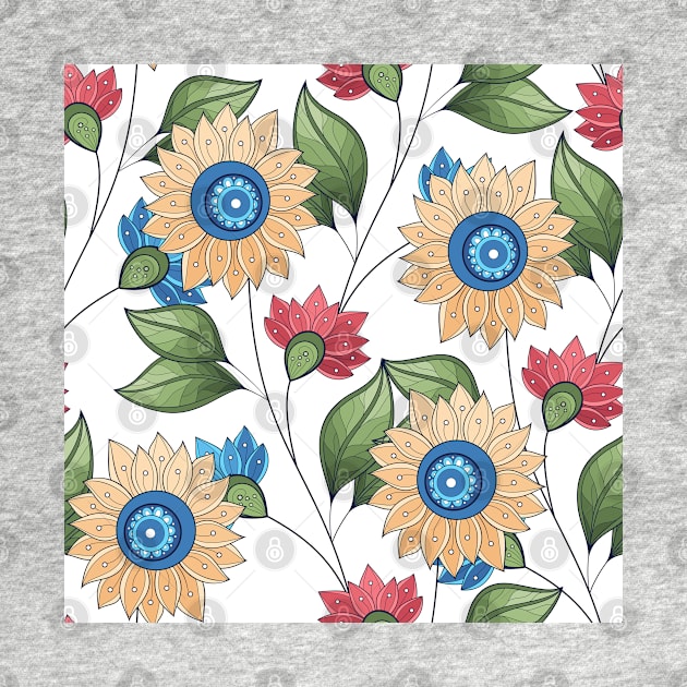 Spring Pattern with Floral Motifs by lissantee